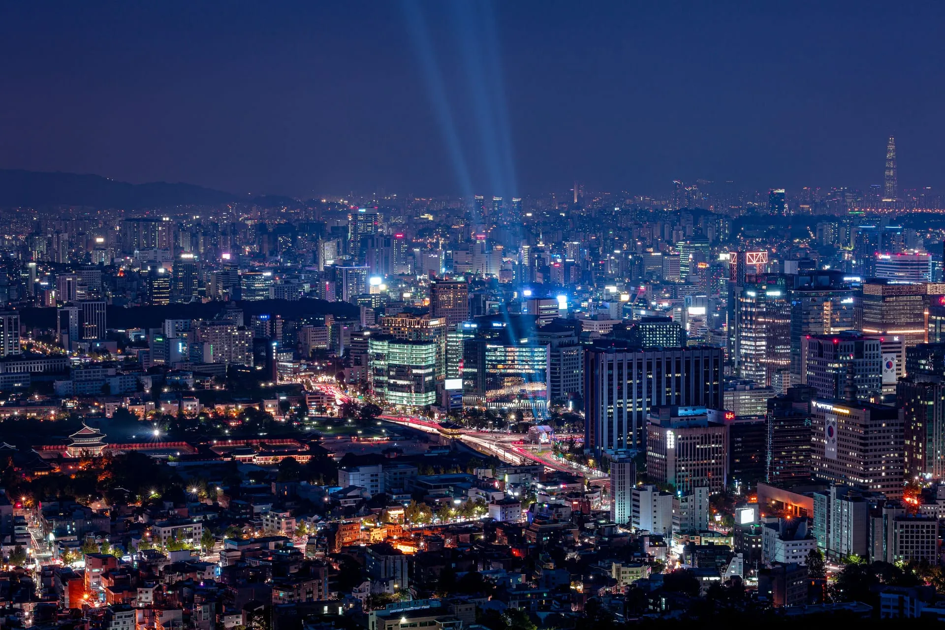 서울 도심의 야경